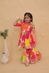 Multicolour Cotton Sharara Set