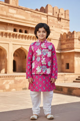 Cotton Kurta Pyjama Jacket Set