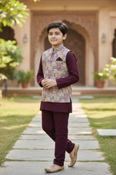 Coral Elegance Kurta Set