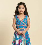 Blue Cotton Lehenga Choli Set