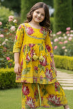Yellow Cotton Sharara Set