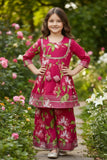 Pink Cotton Sharara Set